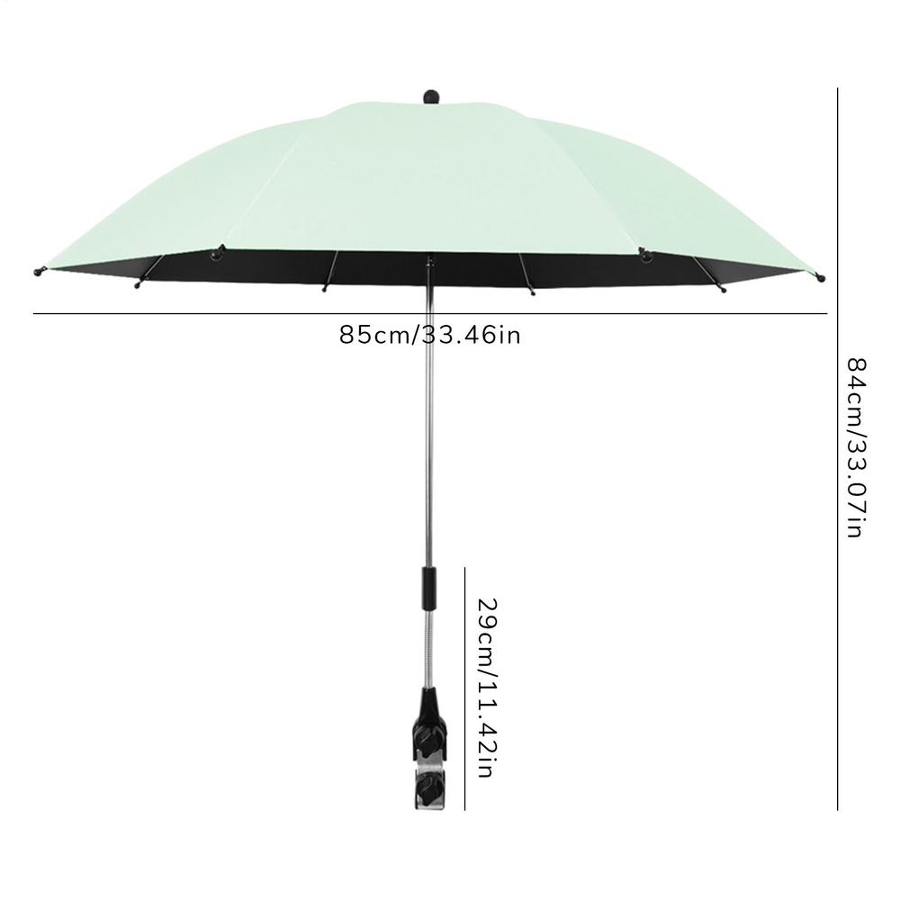 Umbrella For Stroller Foldable Wheelchair Parasol With Clamp Portable Travel Supplies Pushchair Attachment For Outdoor