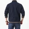 Men's Winter Plush Thickened Business Casual Stand Collar Jacket