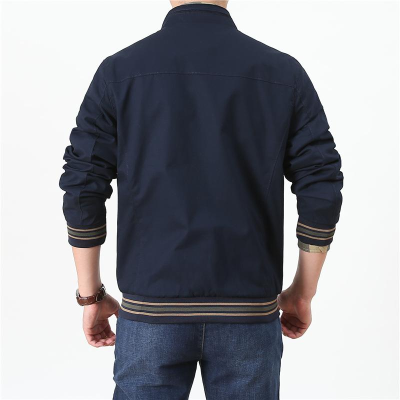 Men's Winter Plush Thickened Business Casual Stand Collar Jacket