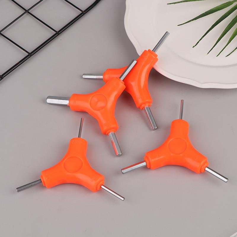 1 Pcs 3 In 1 Trigeminal Hex Key Set 2.5/3/4/5/6/8Mm Chrome Vanadium Steel Hand Tools Bicycle Maintenance Tools