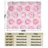 Rosa Erdbeer-Decke Camping Flanell-Kuscheldecke Für Schlafzimmer Super Warm Benutzerdefinierte Qualität Tagesdecke Geburtstagsgeschenk