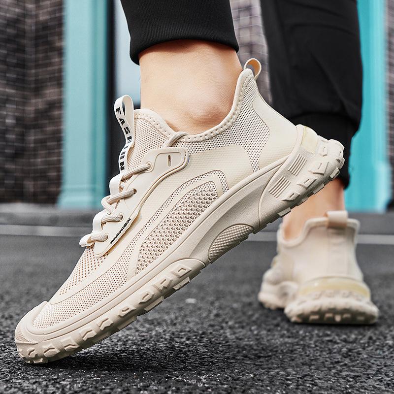 

Мужская обувь 2025 года, весна, дышащая повседневная обувь, которую можно носить, модные корейские кроссовки, корейская популярная обувь знаменитостей в Интернете 39 бежевый