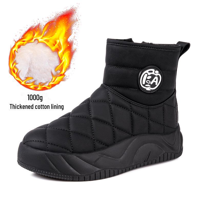 Damskor 2024 Vinter Sammet Tjocka Varma Snökängor - Kort Skaft, Stor Bomullsfyllning, Smal Passform.