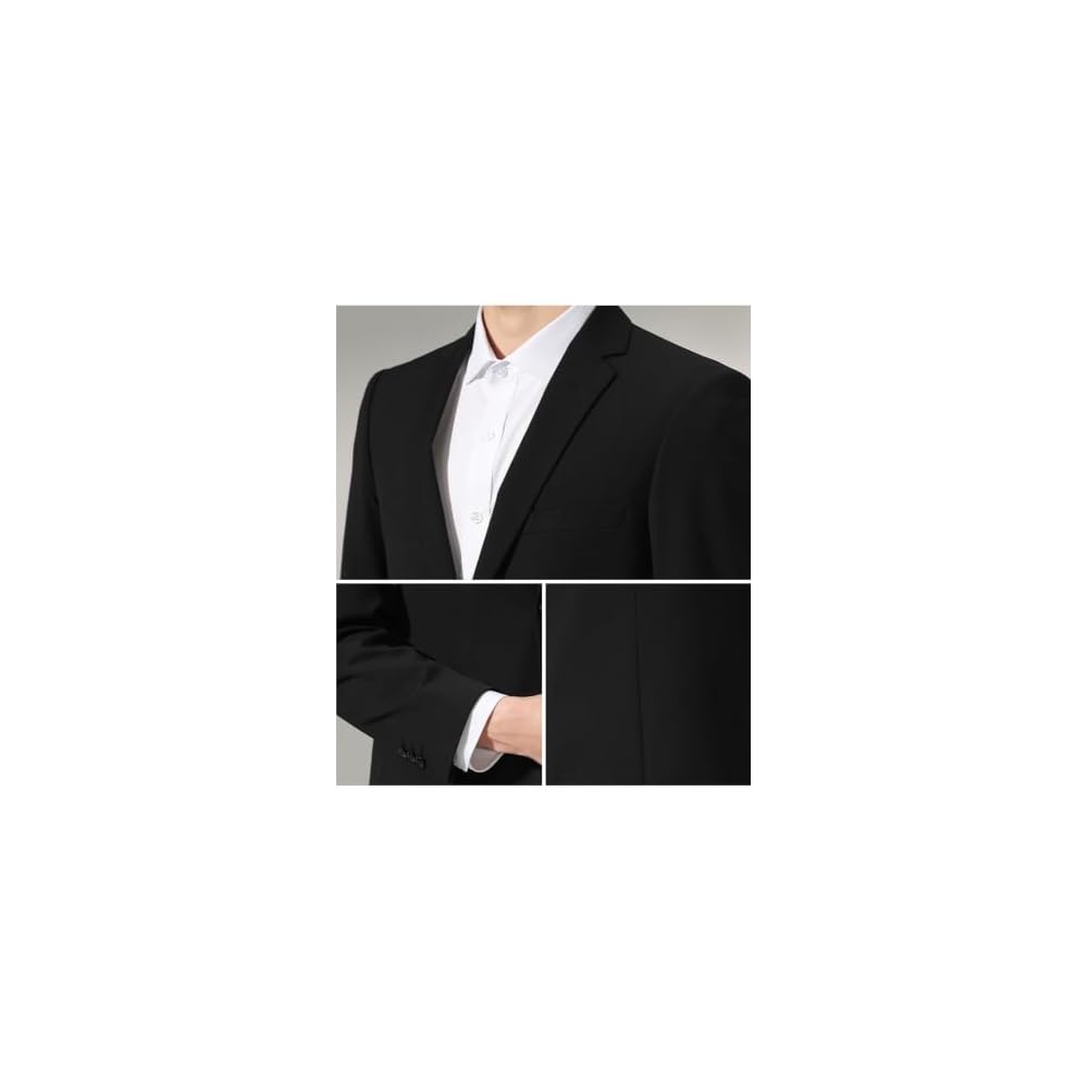 Kira Suit Men's 2-Piece Suit Set: Jacket and Trousers, Plain, 2-Button, Formal Wear, Wedding, Job