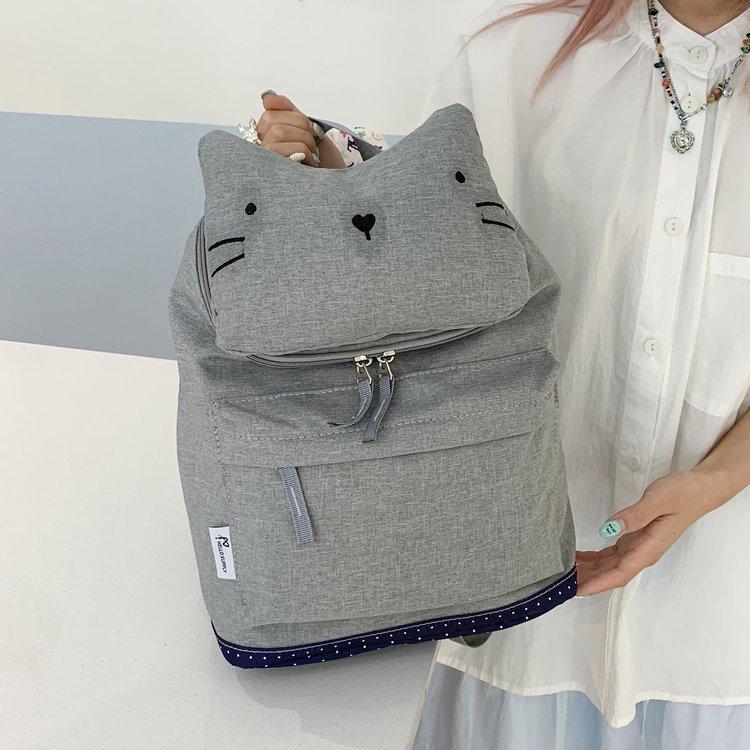 Schulrucksack hoher Wert 1011 neu japanisch süß Cartoon-Katze lässig vielseitig Schüler weich Mädchen Rucksack Damen wasserdicht Schulrucksack