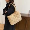 Fashionable Large Capacity Tote Bag For Women In Black Coffee And Khaki Colors Perfect For Casual Street Style