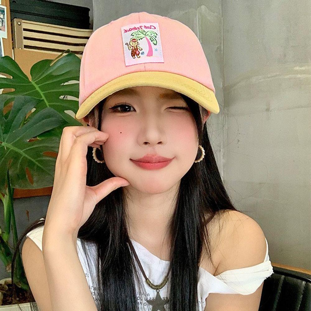 Embroidery Baseball Hat Spring Summer Snapback Cap Trendy Peaked Cap  Teenagers