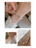 Sterling Silver Pearl Bracelet for Women: Elegant French Retro Design, Minimalist & Versatile.