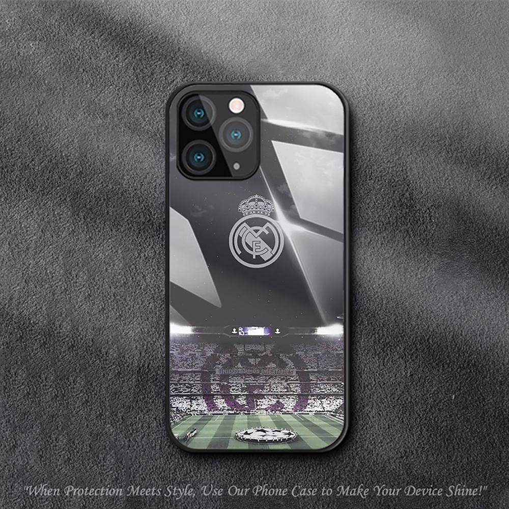 Carcasă Real CF Fotbal Club Pentru iPhone Samsung Galaxy Redmi Note S 17 16 15 14 13 20 24 25 54 Pro Max Ultra Fe Air Sticlă Călită Cover