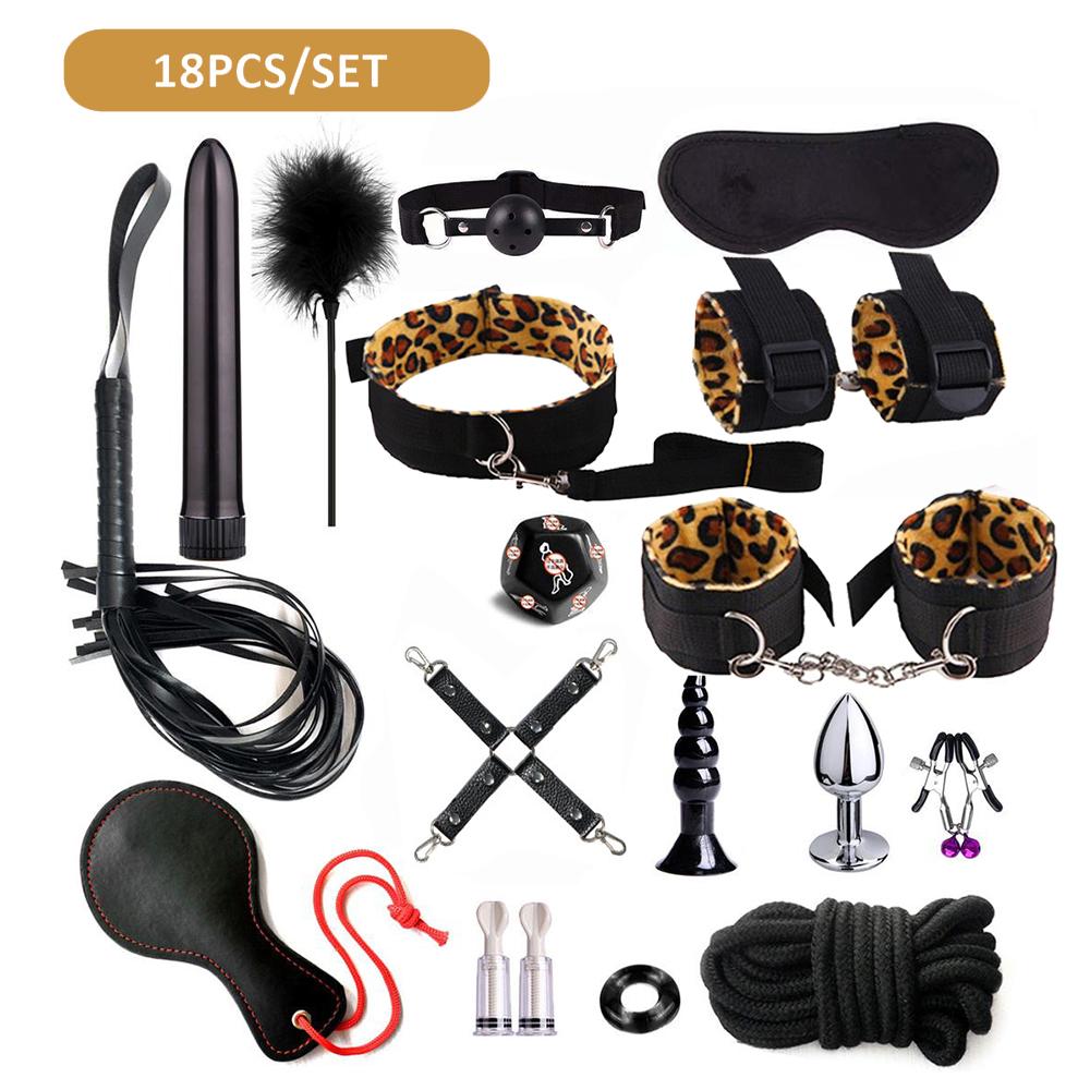 Sex Toys Set for Adult 18 Couple Flirt Game Handcuffs Anal Plug Vibrators  Erotic Products for Sexy Shop Sextots Woman
