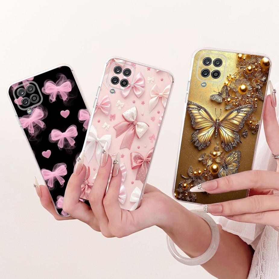For Samsung Galaxy A12 Case SM-A125F New Butterfly Painted Cover Soft Slim Phone Case For Samsung A12 M 12 Galaxy M12 F12 Fundas