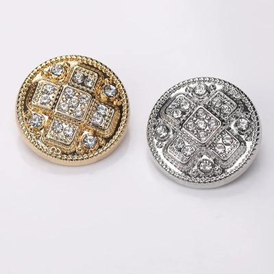 10 pezzi bottoni tempestati di diamanti bottoni rotondi con gambo lucido e lussuoso strass accessori per cucire abbigliamento