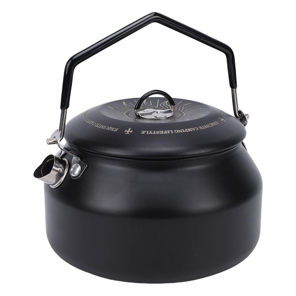 Camping Kettle 1L 304 Stainless Steel Lightweight Portable Stovetop Tea Pot for Open Fire Boiling Water Outdoor Hiking