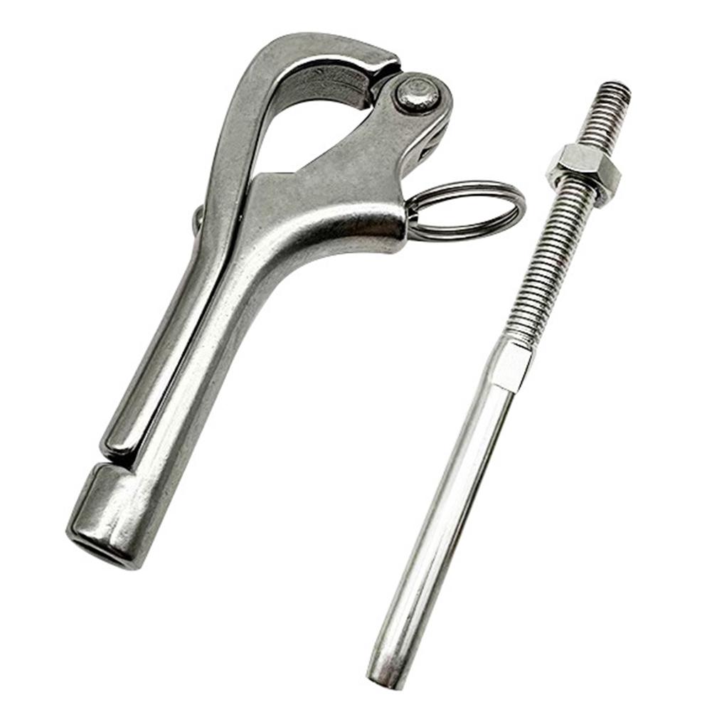 6/8/10MM Openable Pelican Hook 316 Stainless Steel Shackle Quick Release Handrail for Marine Boat Guard Rail