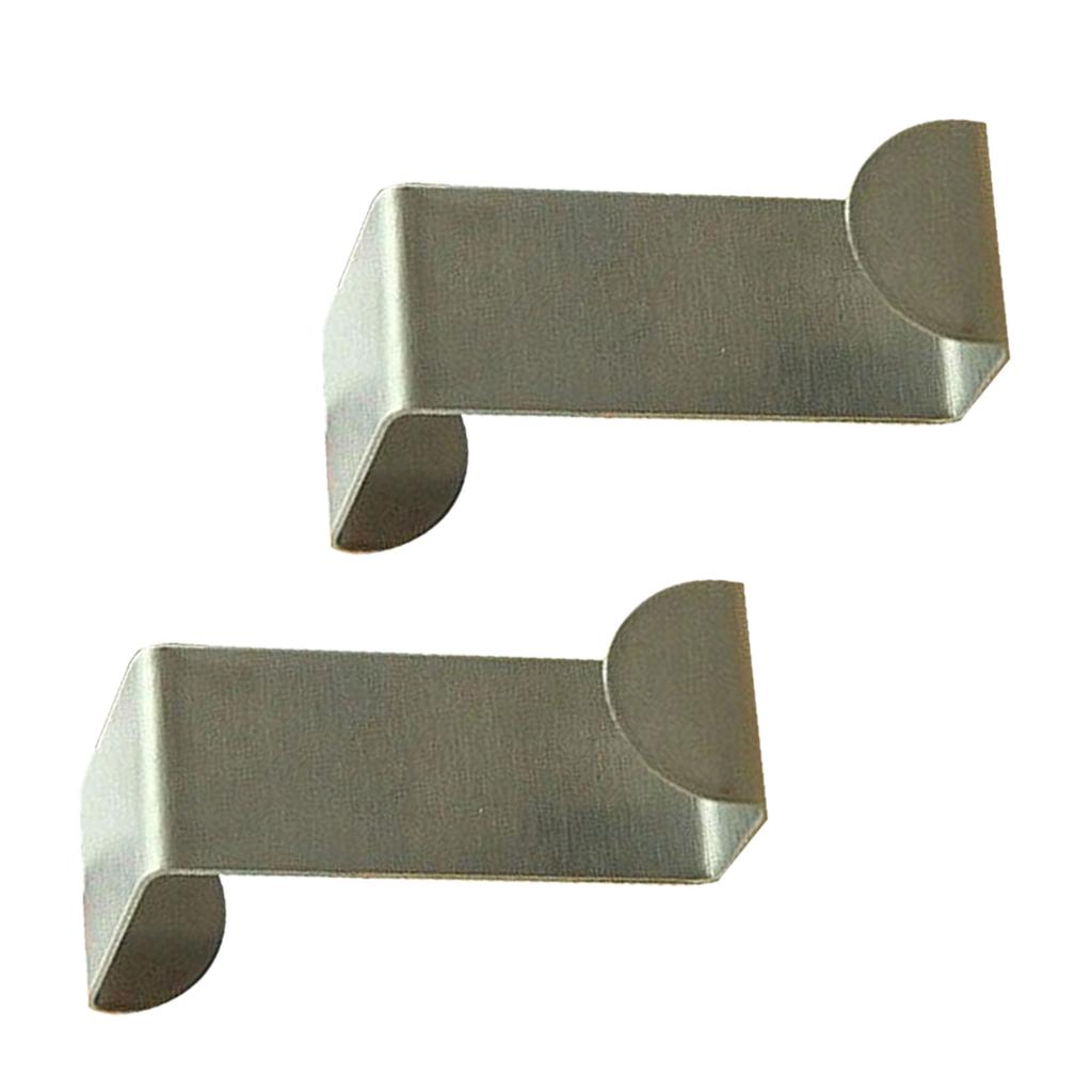 4Pcs Stainless Steel Cabinet Door Hook Punch Free Rust Proof Multifunctional Over Door Hangers