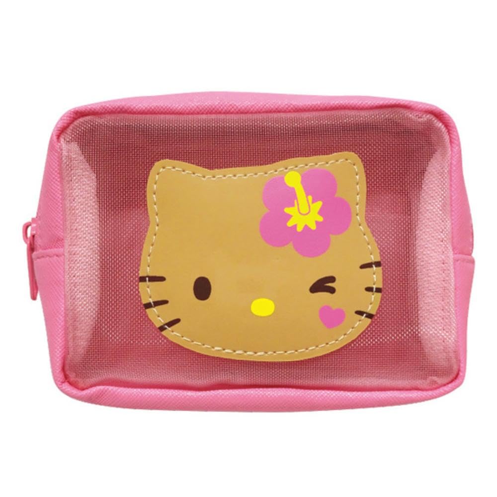 

K Company Hello Kitty with Mesh H8 x W11 x D4cm (Suntan Series) Multi-Pouch Pocket, Pink, KTHI-MPM-PK,