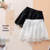 Women's Autumn/Winter White Lace Half Skirt: Fashionable, Versatile, Pure Cotton Inner Layer Essential