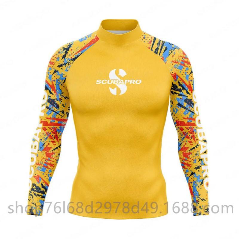 SCUBA Surfing Wear Outdoor Sunscreen Snorkeling Swimwear Long-sleeved Split Top Quick-drying Diving Suit Support