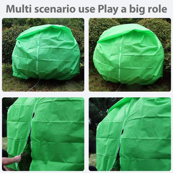 Plant Cold Proof Cover Zippered Freeze Protection Bag with Drawstring Potted Plants Winter Frost Blanket