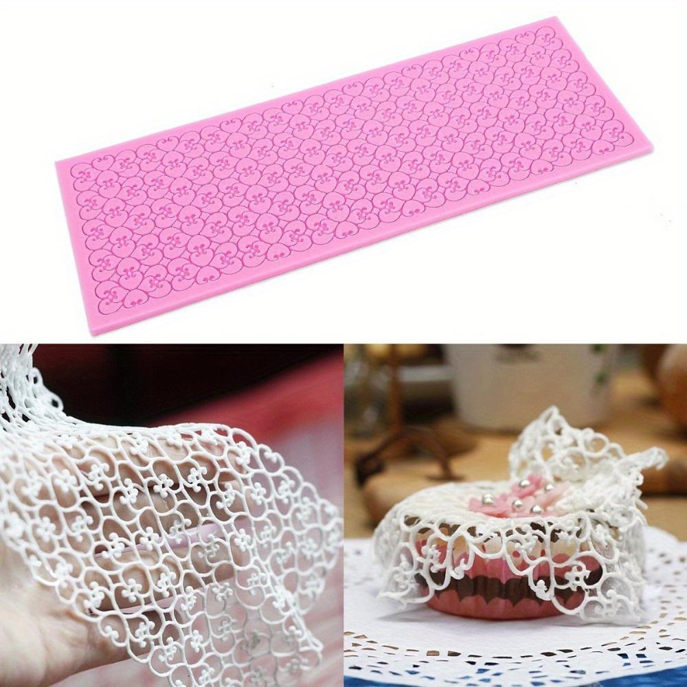 1 st Bröllopskakor Choklad Ritning Målning Spets Silikonform Sockerkonst Fondantmatta Tårtdekoration Bakverktyg Form