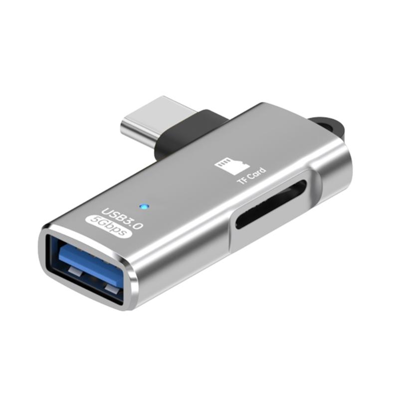 Aluminum USB Type C Data Link Small Storage Card Reader USB Rapid Processor For Camera Laptop Phone Tablet And Computer