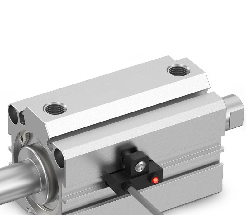 Adjustable Stroke Pneumatic Thin Cylinder - Piston Rod Sizes: 16/20/25/32/40/63