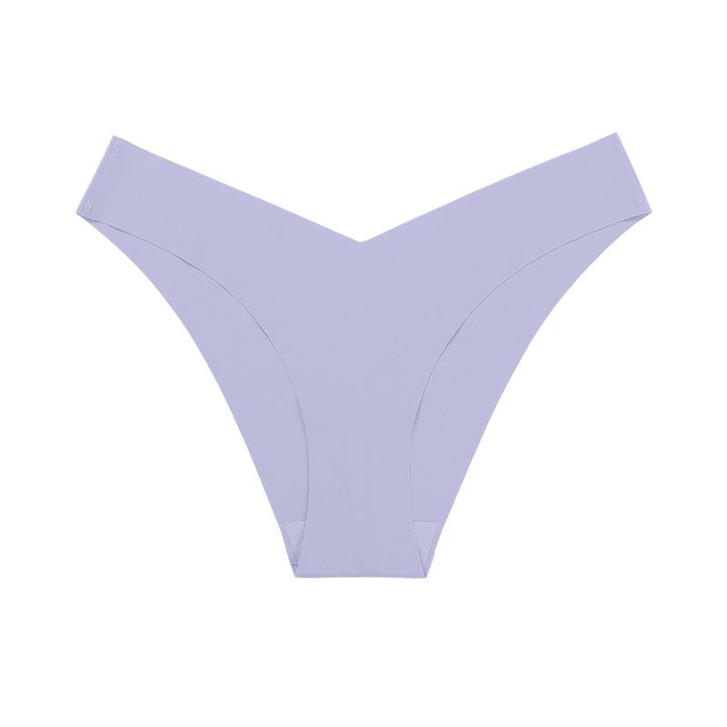 Jednodílné bezešvé spodní prádlo s nízkým pasem a plus size pro dámy, z ledového hedvábí, s tenkým bavlněným klínem, prodyšné, sportovní fitness kalhotky