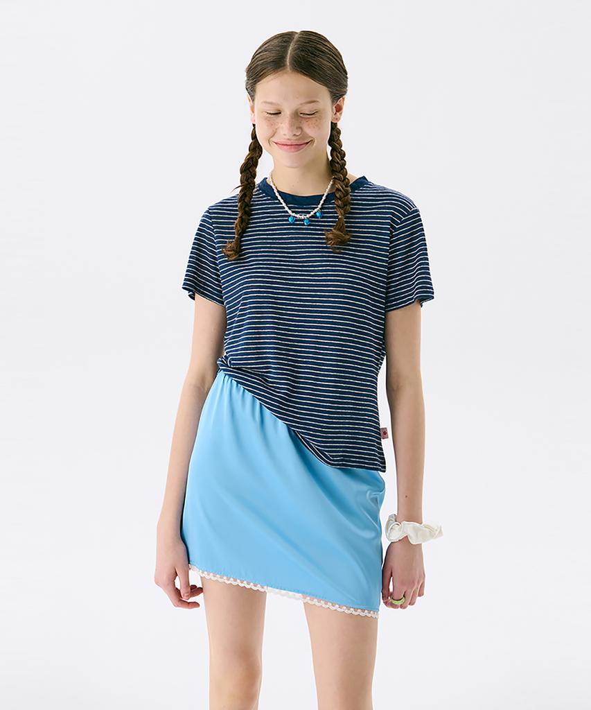 Jun Jun Space Lace Mini Skirt_Light Blue