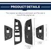For BMW X3 X4 G01 G02 2018-2023 Window Switch Panel Cover, BMW 3/4 Series Accessories Carbon Fiber Pattern Door Control Button Panel Interior Trim