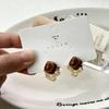 Retro Maillard Tigerauge Rhombus Pailletten Quaste Ohrstecker - Herbst/Winter Elegante Modeaccessoires