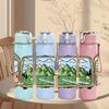 1PC Mountain Camping Van 750ml Color Plastic Sports Water Bottle Leakproof Flip Straw Lid Suitable for Sports Office Home Use