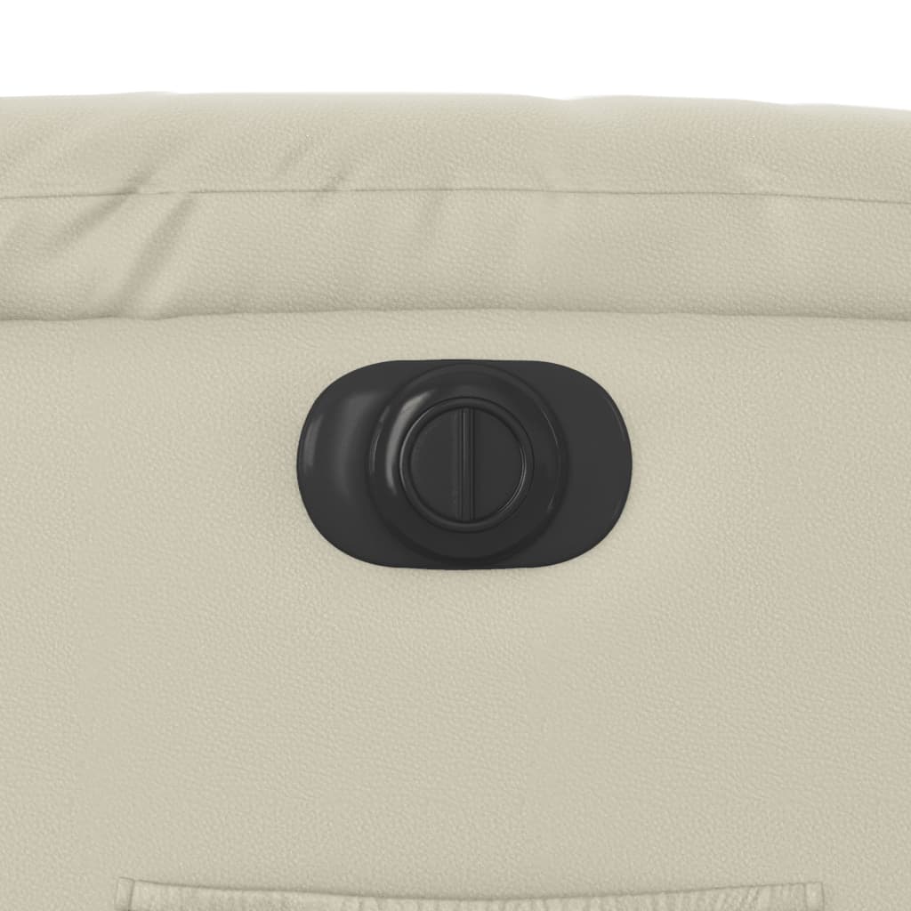 Recliner Chair with Lift Assistance Electric Cream Artificial Leather