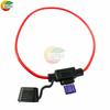 Waterproof Car Fuse Holder 3A Purple Small 16 Wire 20cm 10A Red Medium 18 Wire 30cm Waterproof Car Plug-in Straight Fuse Holder