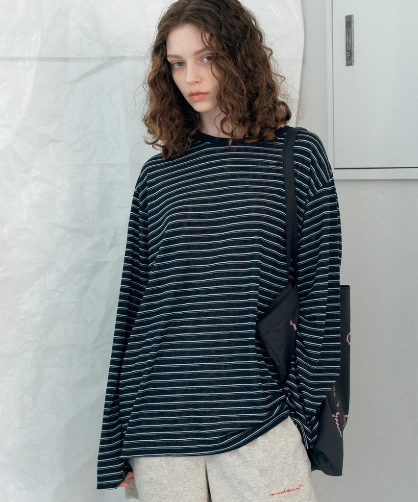 Baniswimeonteu Summer Stripe Tee_Navy