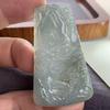 A-Grade Ice-Type Myanmar Jade Hand-Carved Pendant with Landscape & Buddha for Auspicious Gifts