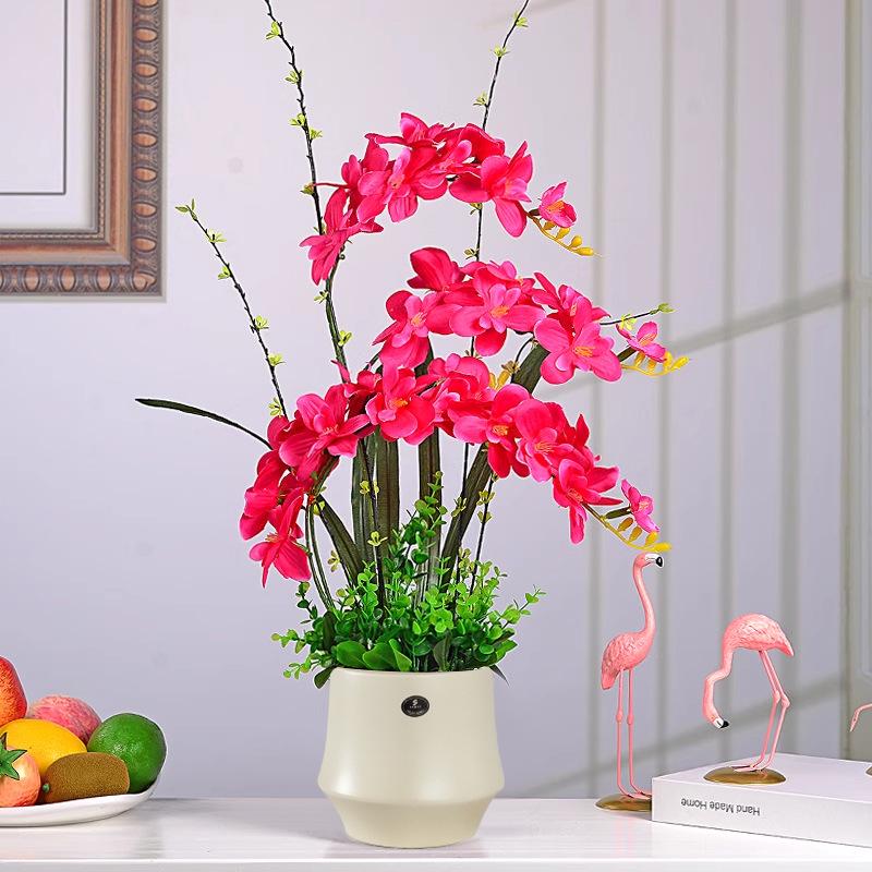 Artificial Phalaenopsis Flower Set: Indoor TV Cabinet Decor
