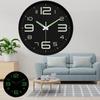 10 Inch Modern Glow in The Dark Wall Clock Non-Ticking Silent Movement Night Light Clock Decorative for Home Living Room Office