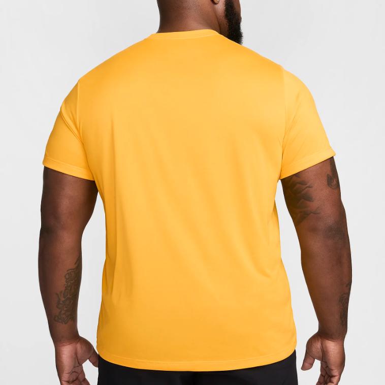 Nike Dri-FIT Legend Solid Logo Crew Neck Comfortable Short Sleeve T-Shirt Men Tops University-Gold DX0989-740