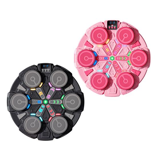 Maszyna bokserska do muzyki z rękawicami, montowana na ścianie, tryby prędkości, regulowany elektroniczny trener bokserski, cel, światło LED, podkładka do uderzania, sprzęt do treningu domowego