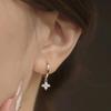 Stainless Steel Twist Stud Earring for Women Girls Gold Silver Knot Hoop Earring Shiny Cute Daily Wear Jewelry