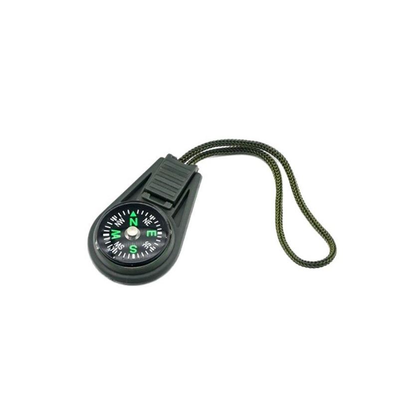 Compass Lanyard Zipper Head Gadget Mini Compass with Rope Pendant Wilderness Survival Equipment