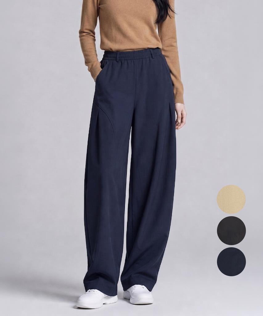KIM YOUNG JOO GOLF Spring/Autumn Curved Elastic Waist Women'S Balloon Wide Pants Dqflsl22