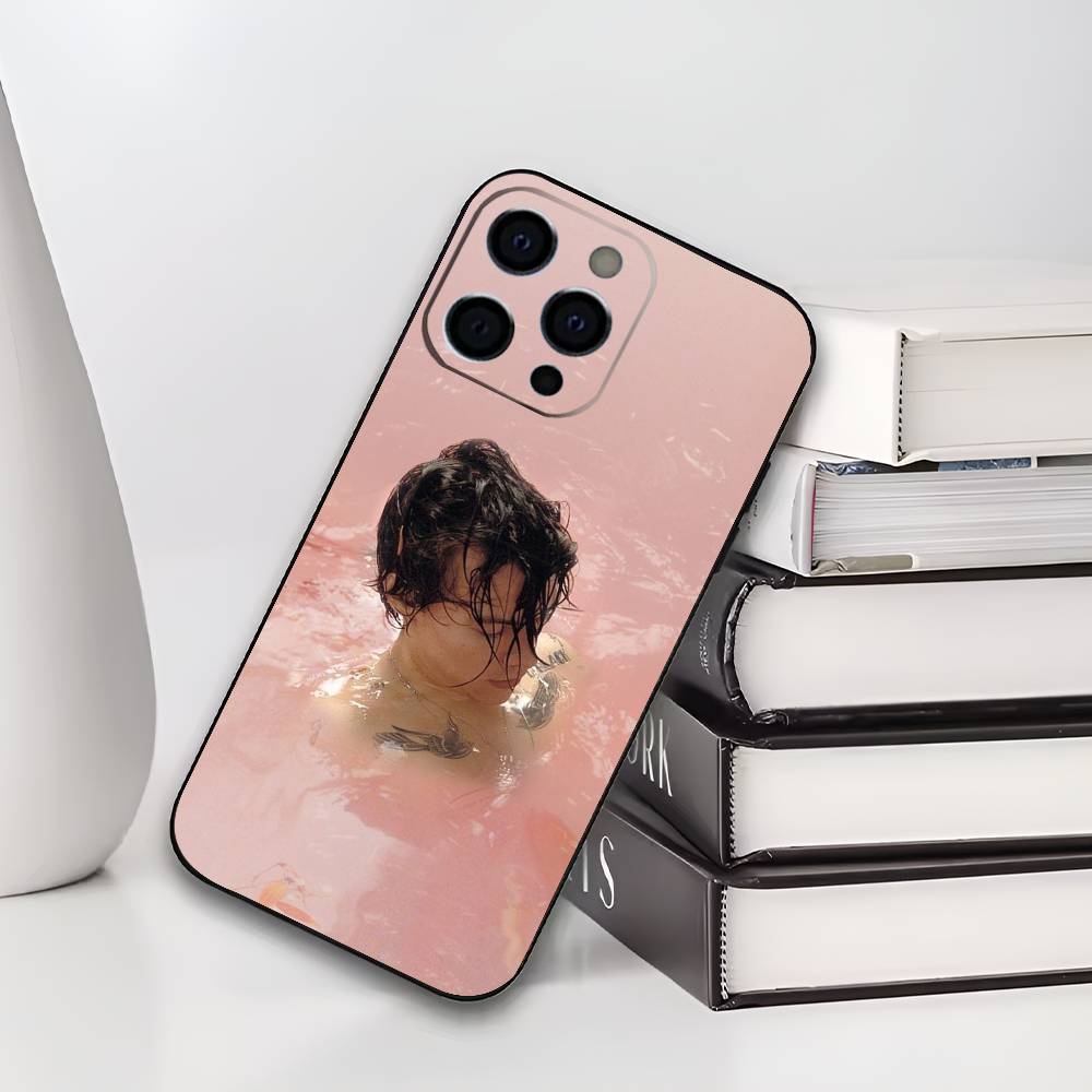H-Harry S-Styles Handyhülle Für iPhone 17,16,15,14,13,12,11 Plus,Pro Max,XS,Weiche Silikon Schwarz Hülle