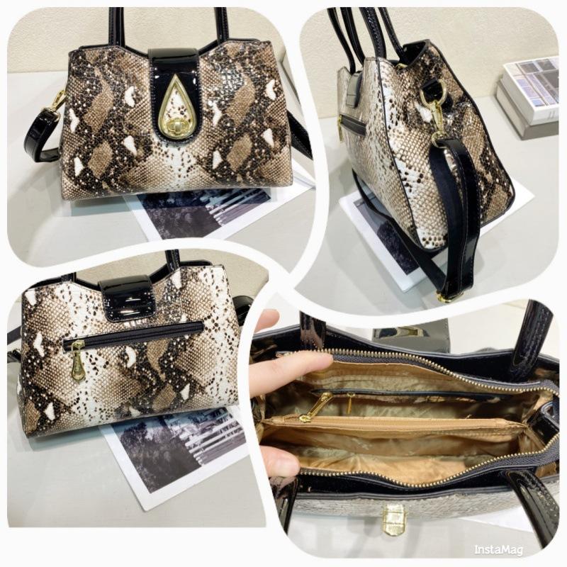 Women'S Bags Large Capacity Handbags Snake Pattern Bags Crossbody Shoulder Bags Underarm Bags