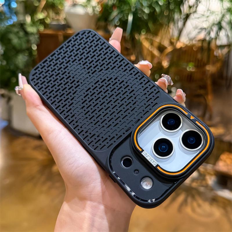 Cooling Mesh Camera Mount Case For 17 15 14 13 12 16 Pro Max Plus For Magsafe Charge Shockproof Heat Dissipation Cover