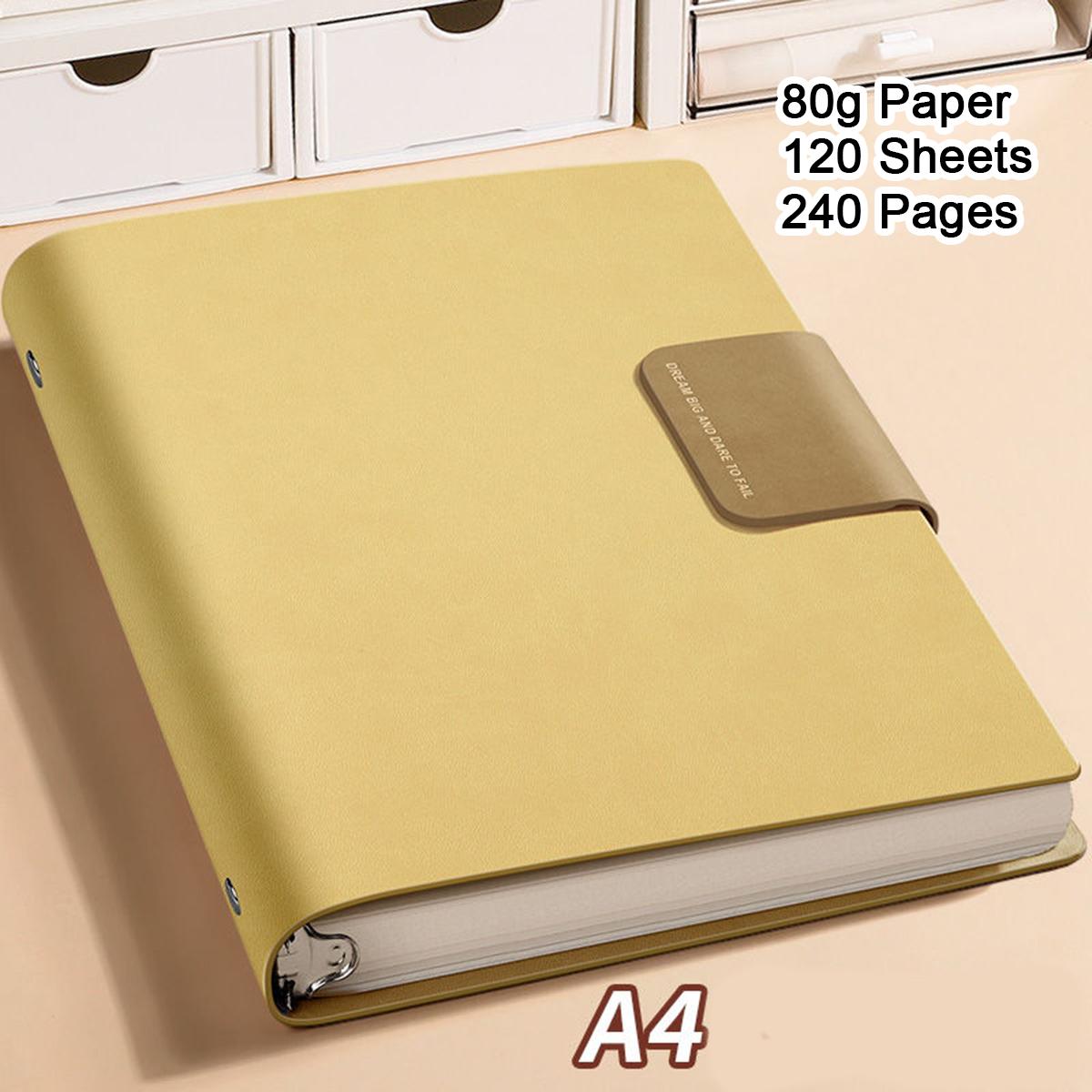 

Тетрадь для студентов, кожаная, с застежкой формата А4/В5, деловой блокнот с отрывными листами, ежедневник, журнал для записей рабочих совещаний, журнал путевых листов, 120 листов A4