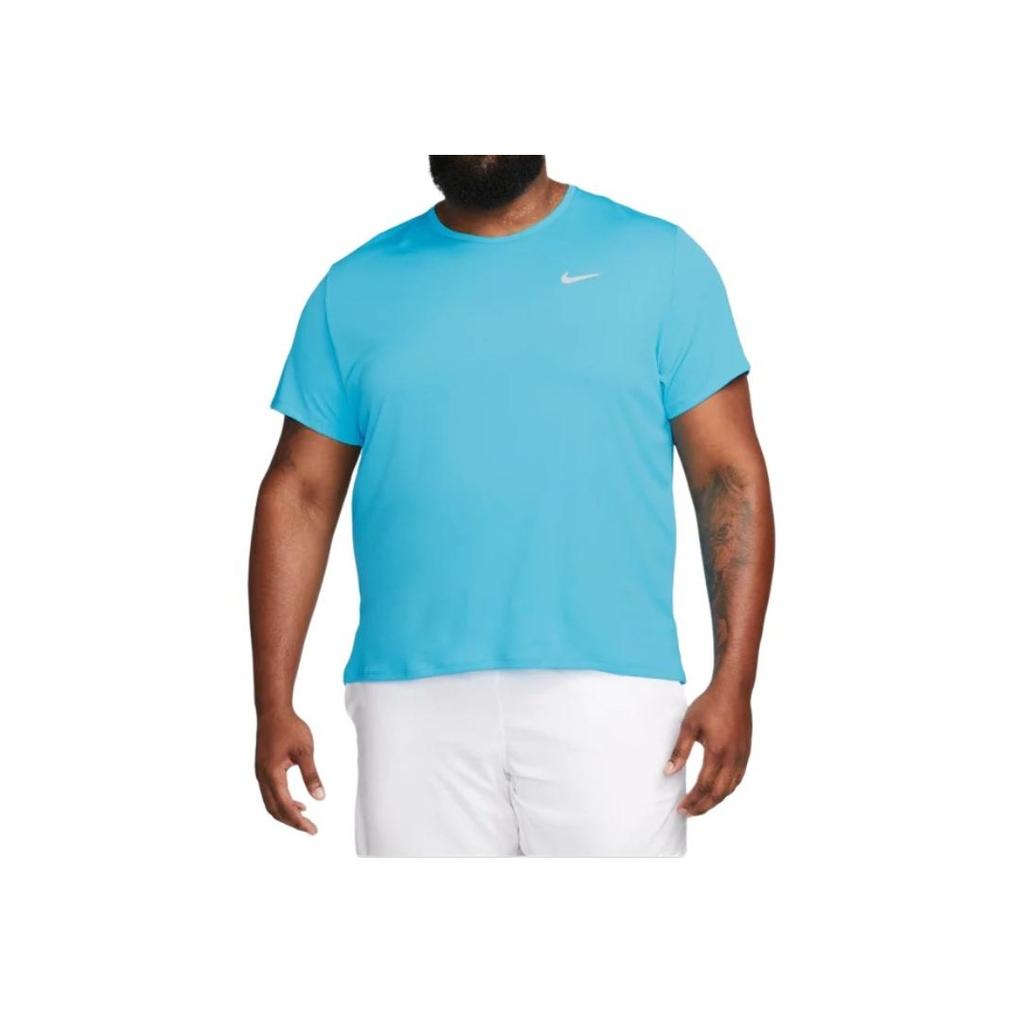 Nike Logo Printed Short Sleeve Round Neck T-Shirt Men tops Blue DV9315-416