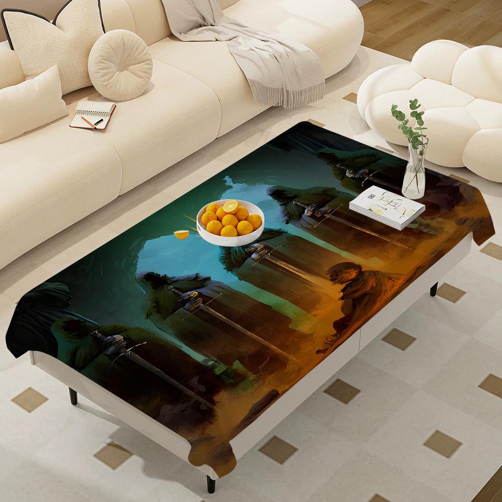 L-Lords Game Rings Home Tablecloths Dining Decoration And Rectangular Table Accessories Waterproof Cloth Anti-Stain