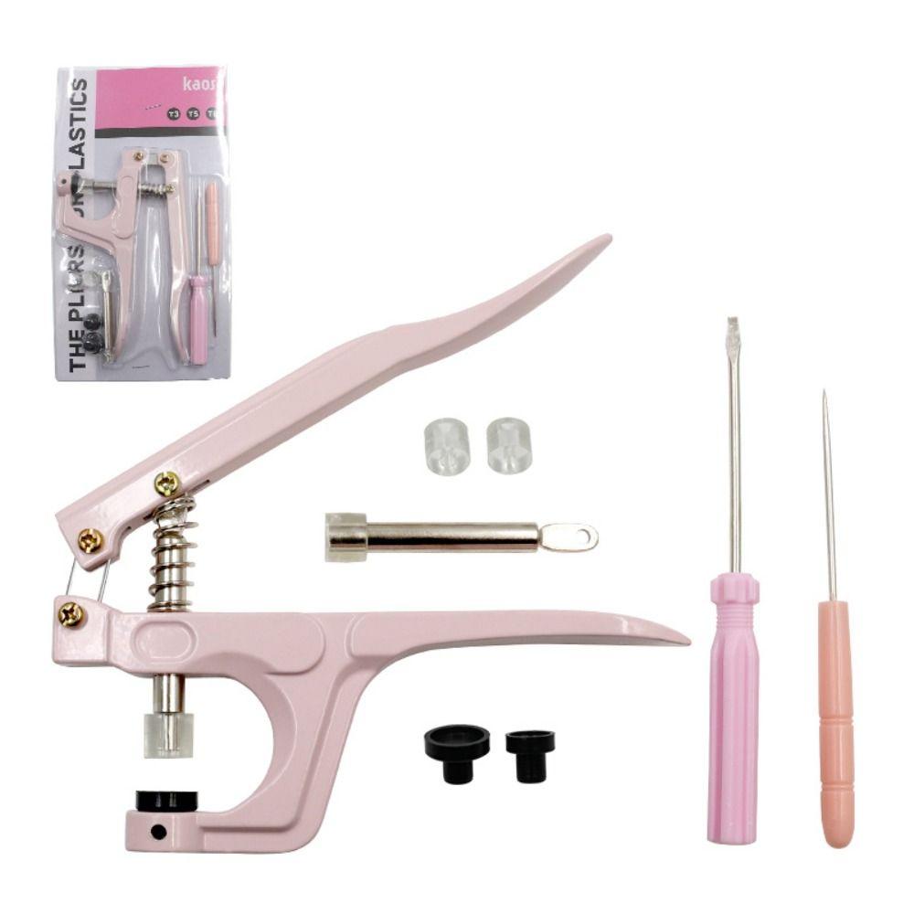 

Портативные полимерные кнопки-застежки U-образной формы, застежка, клещи для кнопок, новая ручная пресс-машина розовый