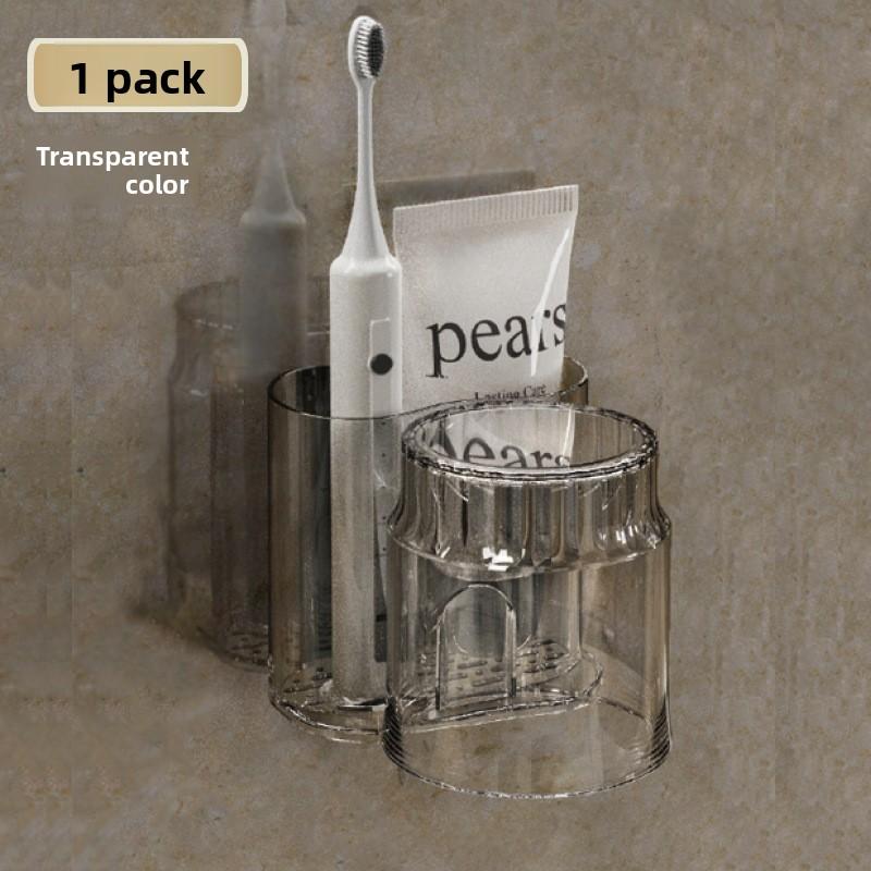 

Настенный держатель для зубных щеток без сверления с чашкой для хранения в ванной комнате чистый